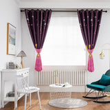 Max Embroidery Rod Pocket Curtain Panel Moon_1