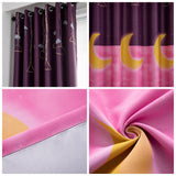 Max Embroidery Rod Pocket Curtain Panel Moon_1