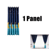 Max Embroidery Rod Pocket Curtain Panel Moon_2