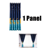 Max Embroidery Rod Pocket Curtain Panel Moon_2