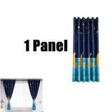 Max Embroidery Rod Pocket Curtain Panel Moon_2