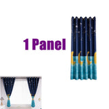 Max Embroidery Rod Pocket Curtain Panel Moon_2