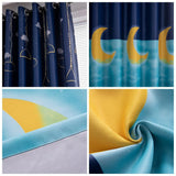 Max Embroidery Rod Pocket Curtain Panel Moon_2