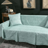 Max Sofa Cover Pet Protector Couch Slipcover with 2 Cushion Cover 2 Seater-Green