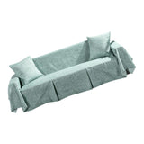 Max Sofa Cover Pet Protector Couch Slipcover with 2 Cushion Cover 2 Seater-Green