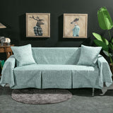 Max Sofa Cover Pet Protector Couch Slipcover with 2 Cushion Cover 2 Seater-Green