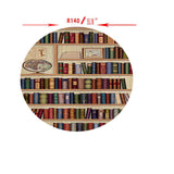 Max Round 3D Books Waterproof Table Cover Tablecloth for Table 150cm Dia