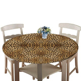 Max Table Cover Cloth for 140cm Dia Tables Restaurant BBQ Leopard Print