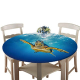 Max Table Cover Cloth for 140cm Dia Tables Restaurant BBQ Sea Turtle