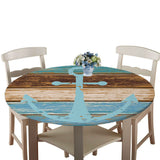 Max Round Washable Tablecloth Table Cover for Kitchen Dinner Picnic Tabletop