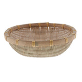 Max Handmade Bamboo Weaved Basket Stackable Handicrafts 27x9cm