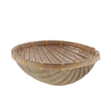 Max Handmade Bamboo Weaved Basket Stackable Handicrafts 27x9cm