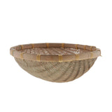 Max Handmade Bamboo Weaved Basket Stackable Handicrafts 27x9cm