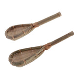 Handmade Bamboo Food Mesh Strainer Woven Rice Strainer Colander Spoon S