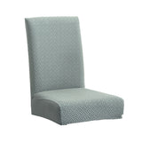 Max Jacquard Knitted Stretch Removable Dining Chair Cover Slipcover Light Green