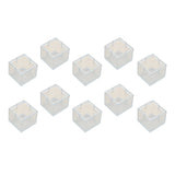 10pcs No-slip Clear Chair Leg Caps Square Wood Floor Protectors 1-square