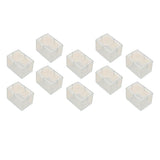 Max 10pcs No-slip Clear Chair Leg Caps Square Wood Floor Protectors 2-square