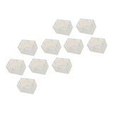 Max 10pcs No-slip Clear Chair Leg Caps Square Wood Floor Protectors 2-square