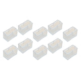 10pcs No-slip Clear Chair Leg Caps Square Wood Floor Protectors 3-square