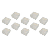 10pcs No-slip Clear Chair Leg Caps Square Wood Floor Protectors 8-square