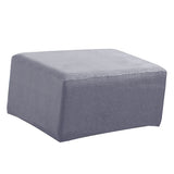 Max Stretch Ottoman Pouf Cover Footrest Stool Slipcover Protector Gray