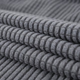 Max Stretch Ottoman Pouf Cover Footrest Stool Slipcover Protector Gray