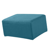 Max Stretch Ottoman Pouf Cover Footrest Stool Slipcover Protector Dark Green