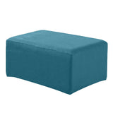 Max Stretch Ottoman Pouf Cover Footrest Stool Slipcover Protector Dark Green