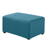 Max Stretch Ottoman Pouf Cover Footrest Stool Slipcover Protector Dark Green