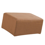 Stretch Ottoman Pouf Cover Footrest Stool Slipcover Protector a Light Brown