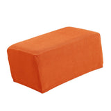 Max Stretch Ottoman Pouf Cover Footrest Stool Slipcover Protector a Orange