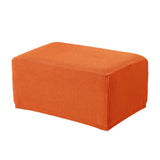 Max Stretch Ottoman Pouf Cover Footrest Stool Slipcover Protector a Orange