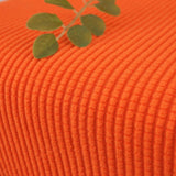 Max Stretch Ottoman Pouf Cover Footrest Stool Slipcover Protector a Orange