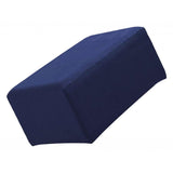 Max Stretch Ottoman Pouf Cover Footrest Stool Slipcover Protector a Dark Blue