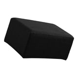 Max Stretch Ottoman Pouf Cover Footrest Stool Slipcover Protector a Black
