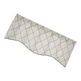Max Embroidered Grid Valance Curtain Short Coffee Curtain White_B 52x18inch