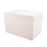 Max Stretch Ottoman Pouf Cover Footrest Stool Slipcover Protector B Beige
