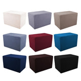 Max Stretch Ottoman Pouf Cover Footrest Stool Slipcover Protector B Beige