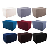 Max Stretch Ottoman Pouf Cover Footrest Stool Slipcover Protector B Beige