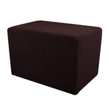 Max Stretch Ottoman Pouf Cover Footrest Stool Slipcover Protector B Dark Brown