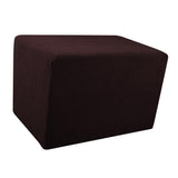 Max Stretch Ottoman Pouf Cover Footrest Stool Slipcover Protector B Dark Brown