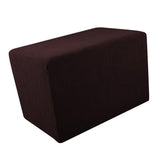 Max Stretch Ottoman Pouf Cover Footrest Stool Slipcover Protector B Dark Brown