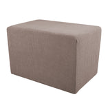 Max Stretch Storage Ottoman Covers Foot Rest Sofa Slipcovers Light Coffee