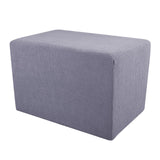 Big Size Ottoman Pouf Cover Stretchy Footrest Stool Slipcover Light Grey