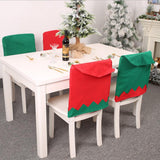 Max Christmas Chair Cover Santa Hat Chair Slipcover Non-woven Cloth Style_2