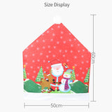 Max Christmas Chair Cover Santa Hat Chair Slipcover Non-woven Cloth Style_3