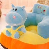 Max Kids Sofa Chair Children Plush Cartoon Animal Couch Seat Slipcover Hippo