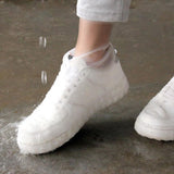Max Maxb 2pcs Silicone Rain Shoe Cover Protector Waterproof Overshoes L_Black