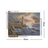 Max 5D DIY Diamond Painting Horse Cross Stitch Embroidery Picture Lighthouse