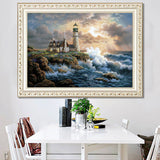 Max 5D DIY Diamond Painting Horse Cross Stitch Embroidery Picture Lighthouse